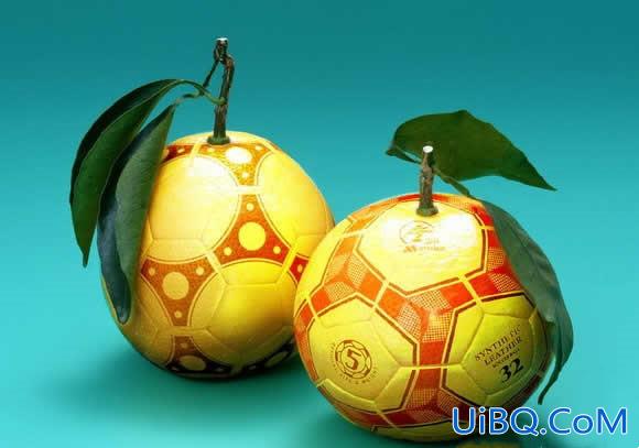 ps图片合成.水果教程：把足球与水果合成到一起打造疯狂水果效果