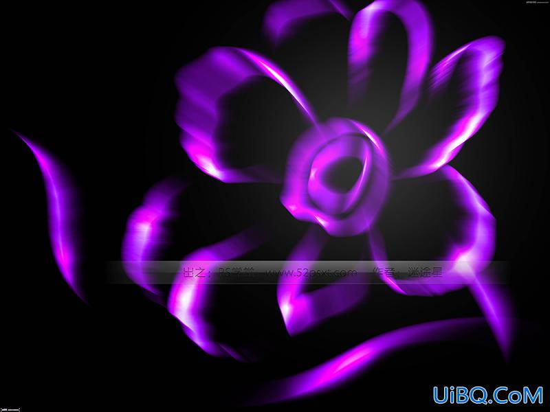 ps绘制梦幻光线效果的艺术花朵
