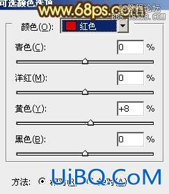 ps打造柔和的橙红色树林婚纱照片