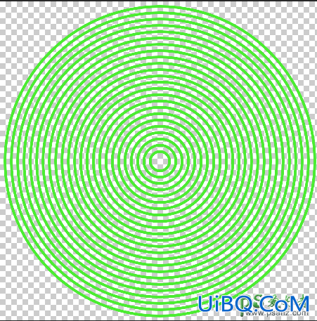 PS手绘图型教程实例：简单绘制色彩漂亮的等距离同心圆图