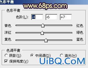 ps人物暗蓝色调调色教程