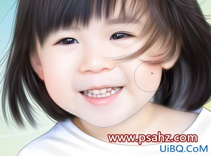 PS结合painter sai软件给可爱宝宝写真照制作成仿手绘效果