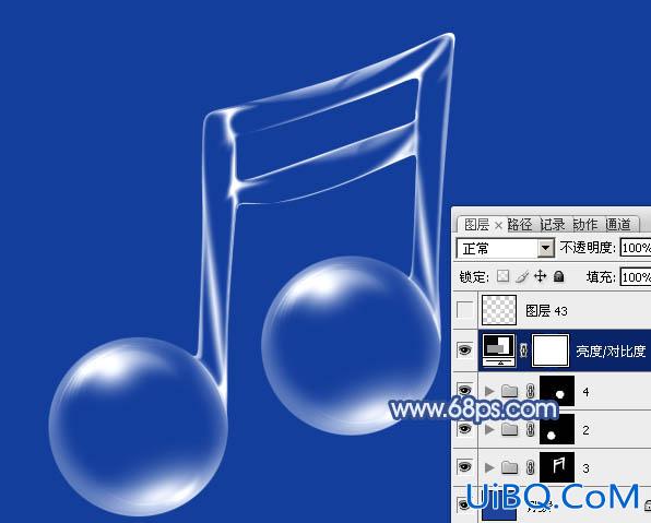 ps鼠绘透明音符泡泡
