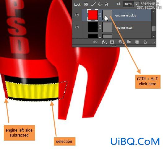 ps cs6设计火箭UI图标