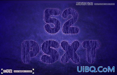 ps紫色发光文字