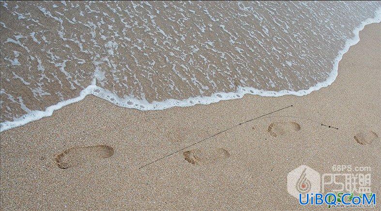 PS设计逼真的沙滩艺术字，海边沙滩上美美的泡沫字效果