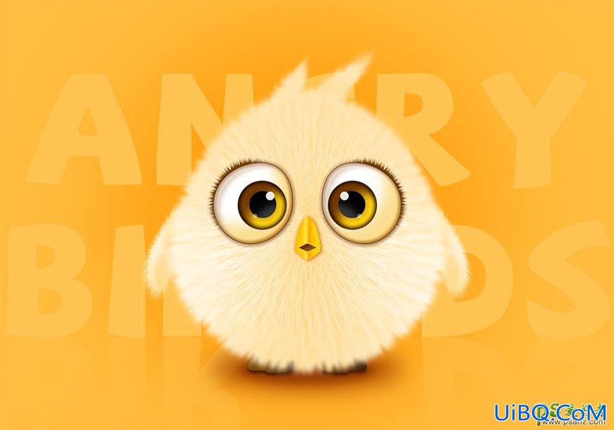 PS结合AI软件绘制可爱的小黄鸟卡通头像，超萌的小黄鸟。