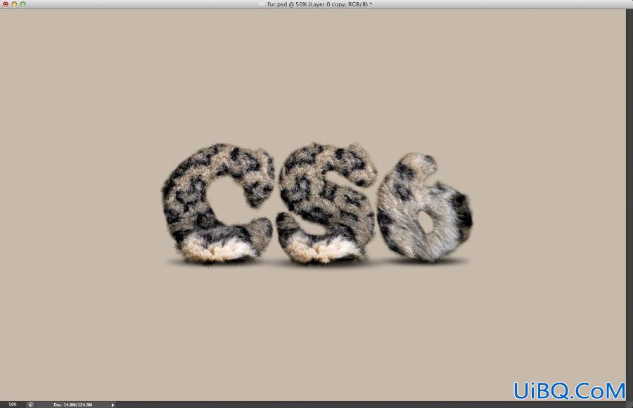 ps CS6毛皮字效果