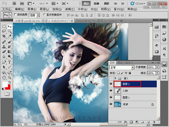 ps CS5笔刷实用教程-Photoshop出心型云彩图案