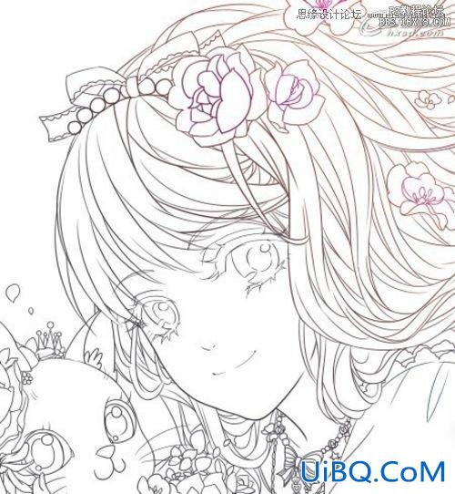 ps手绘美女公主插画教程