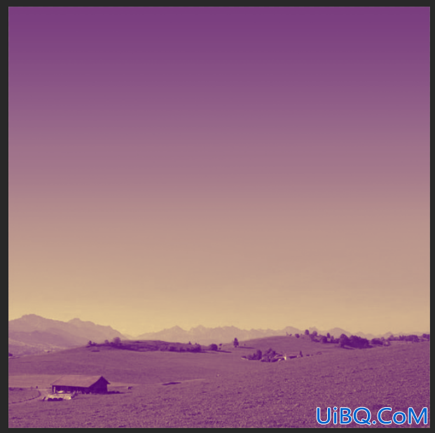 创意合成，制作紫色的科幻天空场景