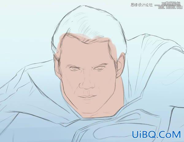 ps手绘新版超人教程