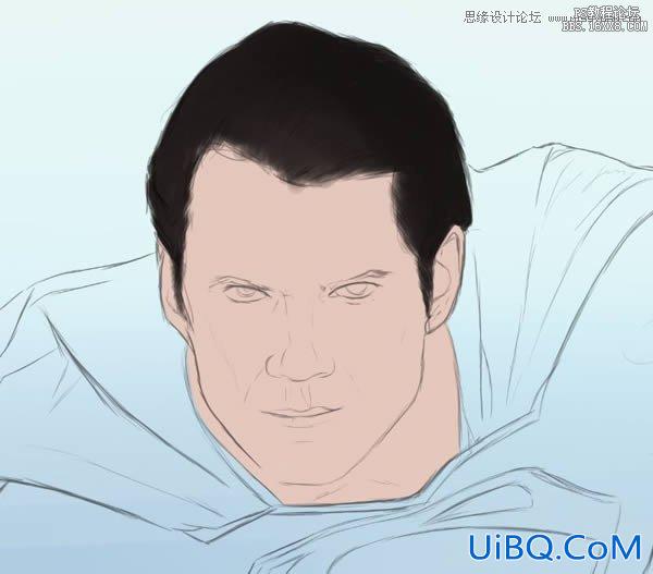 ps手绘新版超人教程