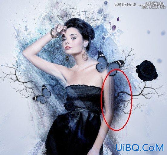 ps设计水墨风格美女海报