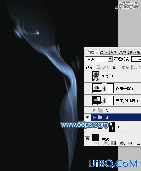 ps鼠绘一缕烟雾教程