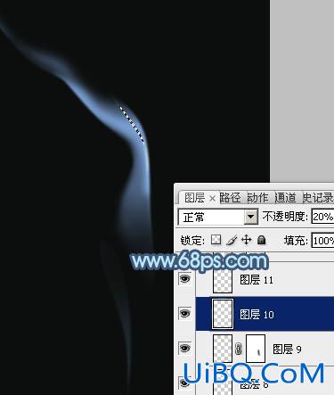ps鼠绘一缕烟雾教程
