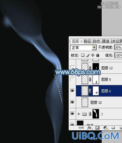 ps鼠绘一缕烟雾教程