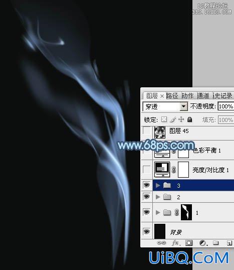 ps鼠绘一缕烟雾教程