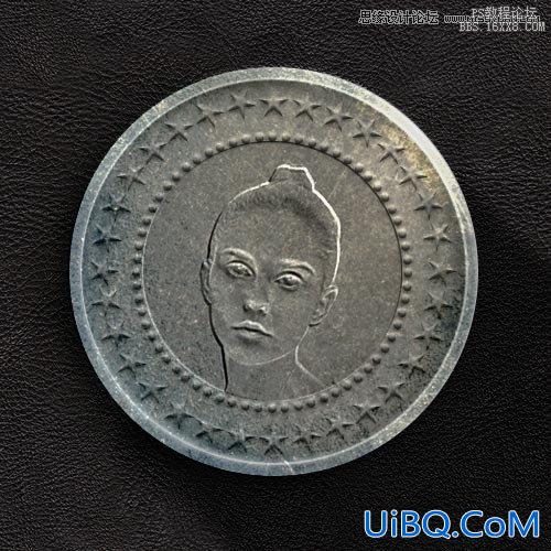 ps制作生锈金属硬币教程