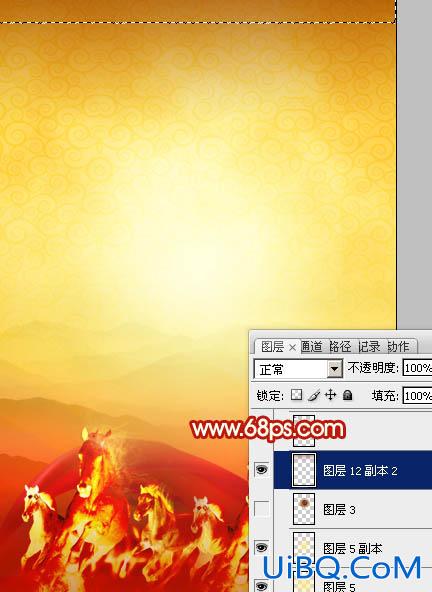 ps设计马年新年贺卡教程