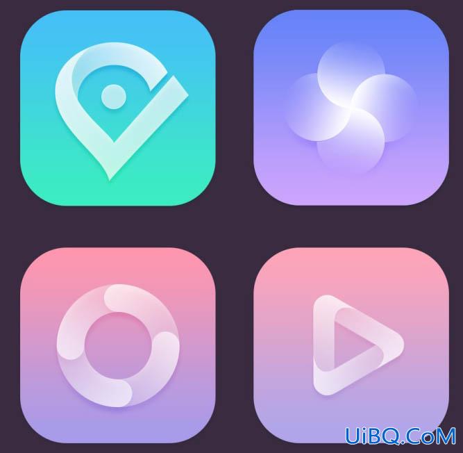 UI教程，ps设计扁平化风格图标。