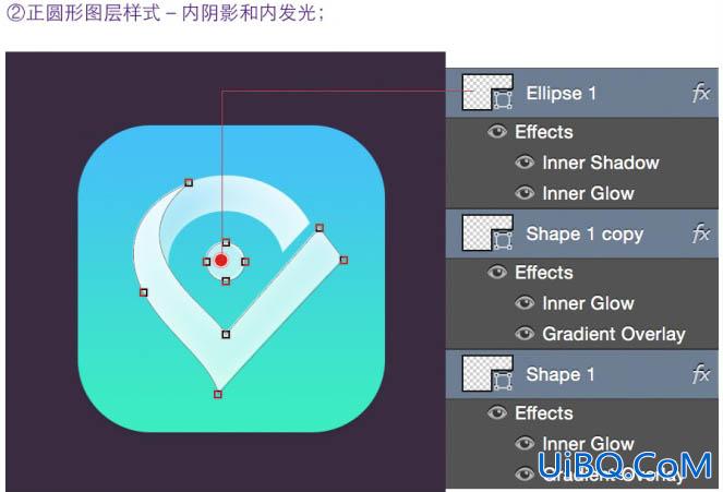 UI教程，ps设计扁平化风格图标。