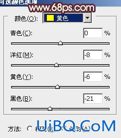 ps给外景人物图片增加柔和的暖黄色