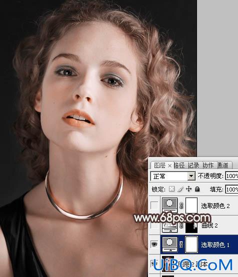 ps调出室内人像通透的淡黄色肤色