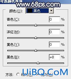 ps打造暗调青蓝色树林MM图片