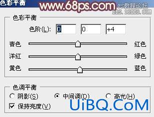 ps给冬季MM图片加上淡紫色蜜糖色