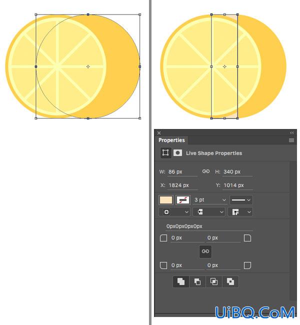 Photoshop插画教程：手工绘制扁平风格柠檬杯插画图片