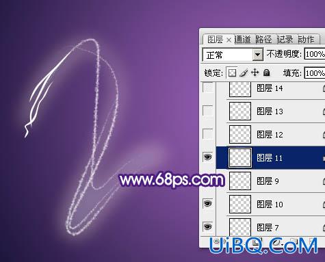 ps手写荧光字教程