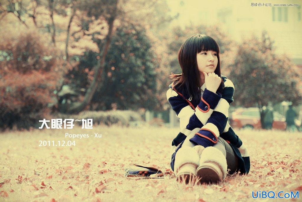 ps调出日黄色风格外景美女