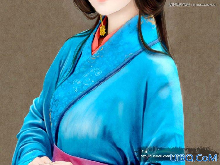 ps转手绘之古典衣服