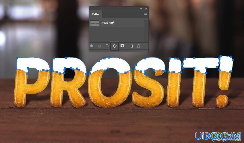 使用Photoshop图层样式、画笔、滤镜和剪切蒙版工具制作啤酒字,啤酒立体