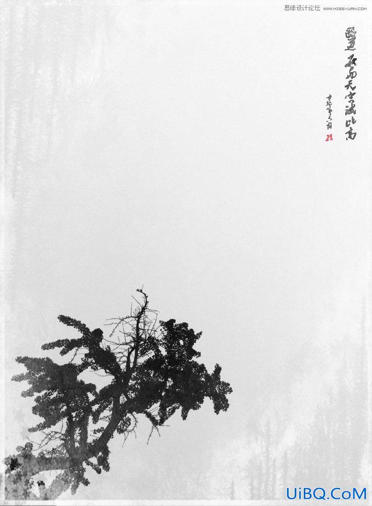 ps制作中国风水墨画意画卷效果