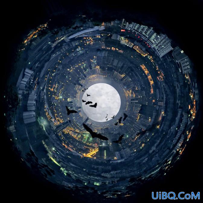 ps滤镜打造璀璨的星球夜空图