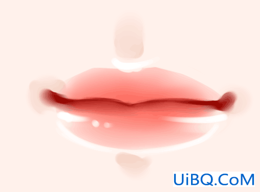 Photoshop手绘少女水灵灵的嘴巴,少女嘴巴绘画实例,嘴巴失量图。