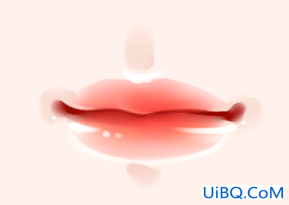 Photoshop手绘少女水灵灵的嘴巴,少女嘴巴绘画实例,嘴巴失量图。