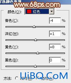 ps调出草地MM图片柔美的红褐色