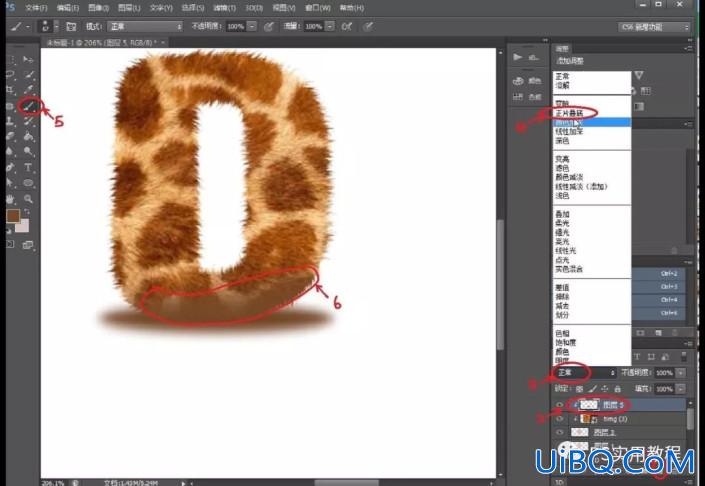 Photoshop特效文字制作教程：设计毛茸茸的动物皮毛字,豹纹效果特效字。