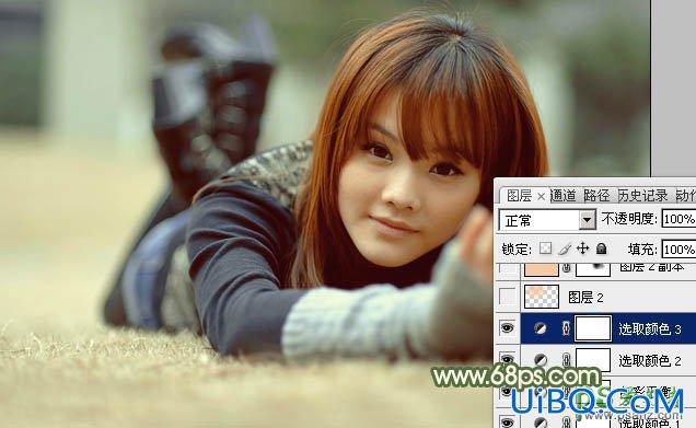 PS调色教程：给清新少女私房照调出唯美的暖色效果