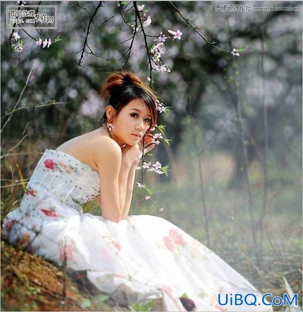 ps调出美女婚片柔美的清新色调