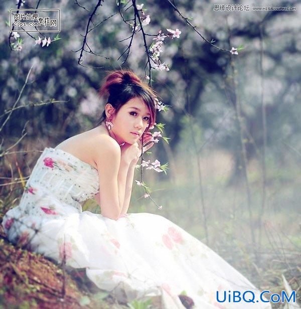 ps调出美女婚片柔美的清新色调