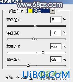 PS给公园里自拍的漂亮女生唯美的图片调出秋季蓝黄色