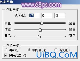 ps非主流蓝紫色粉调效果