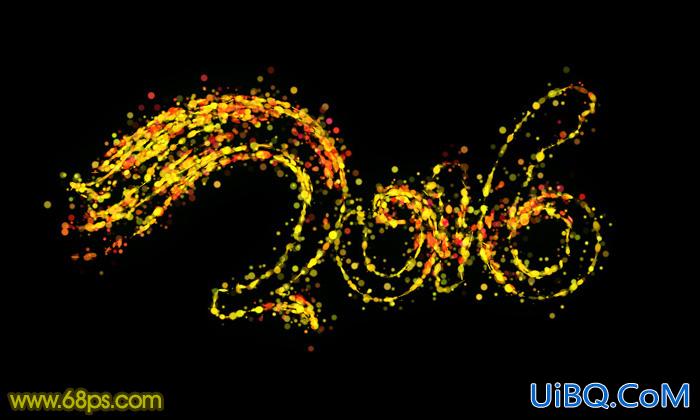 光斑字，制作新年气氛烟花光点字教程