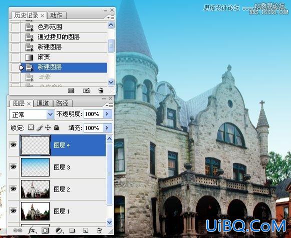 ps给照片更换天空教程