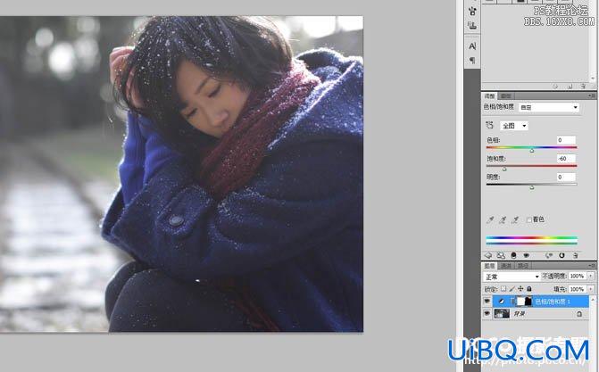 ps渲染出下雪的效果