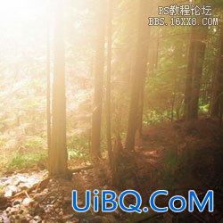 ps简单几步添加阳光效果